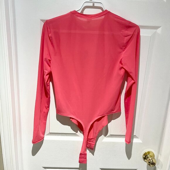 Sz L Lululemon Wundermost Nulu Mesh Long-Sleeve Crewneck Bodysuit - Picture 7 of 8
